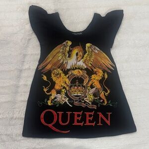 Queen Band Black Graphic Dress